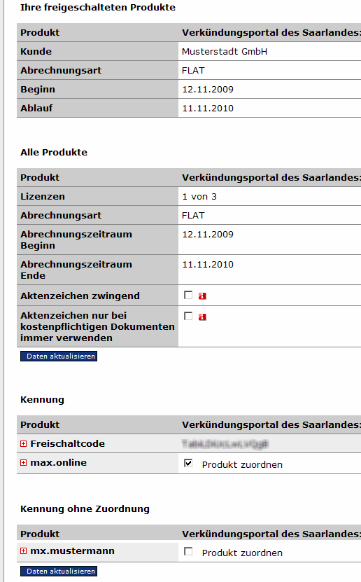 Administratoransicht